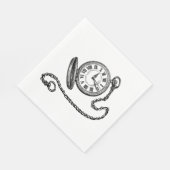 Vintage Pocket Watch Serviette (Ecke)
