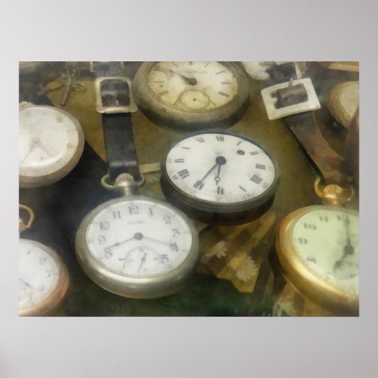 Vintage Pocket Watches Poster (Vorne)