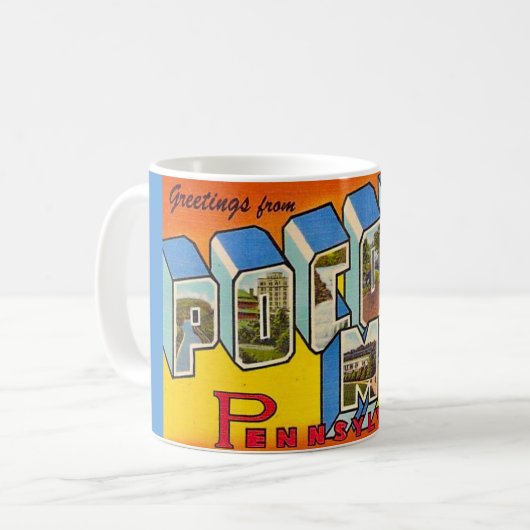 Vintage Pocono Mountains Kaffeetasse (Vorderseite Links)