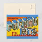 Vintage Pocono Mountains  Postkarte (Vorne/Hinten)