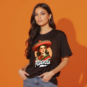 Vintage Poderosa Latina Power Hispanisches Erbe T-Shirt