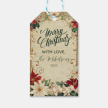 Vintage Poinsettia und Heiligabend