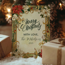 Vintage Poinsettia Weihnachten