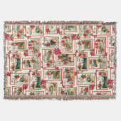 Vintage Poinsettia Weihnachtskarte Decke (Vorderseite)