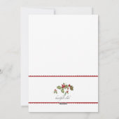 Vintage Poinsettias Foto Feiertagskarte (Rückseite)