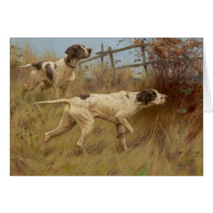 Vintage - Pointer-Hunde auf dem Punkt,