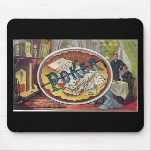 Vintage-Poker-Herren-Rauchzimmer-Glücksspiel Mousepad