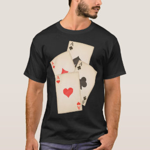 Vintage-Pokerblatt mit vier Assen T-Shirt