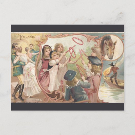 Vintage Poland Postkarte (Vorderseite)