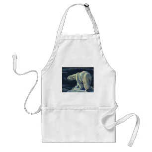 Vintage Polar Bear, Arctic Marine Life Animals Schürze