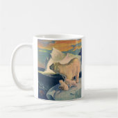 Vintage Polarbären auf Iceberg, frei lebendes arkt Kaffeetasse (Links)