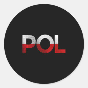Vintage Polen Flagge Fußball Sport Flagge Polen Bü Runder Aufkleber