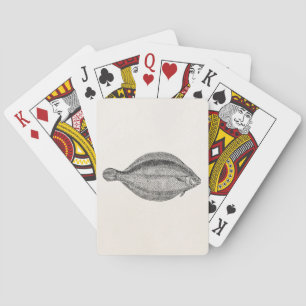 Vintage-Polflunder-Fisch personalisierte Vorlage Spielkarten