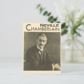 Vintage Politiker, Neville Chamberlain Postkarte (Stehend Vorderseite)