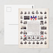 Vintage Politische Präsidenten Postkarte (Vorne/Hinten)