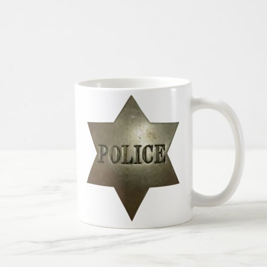 Vintage Polizei-Abzeichen-Schale Kaffeetasse (Rechts)