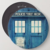 Vintage Polizei ruft allgemeinen Anruf-Kasten an Button (Vorne & Hinten)