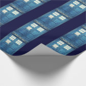 Vintage Polizei ruft allgemeinen Anruf-Kasten an Geschenkpapier (Ecke)