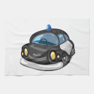 Vintage Polizeiauto Handtuch