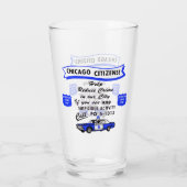 Vintage Polizeioperation in Chicago - Stopp Glas (Rückseite)