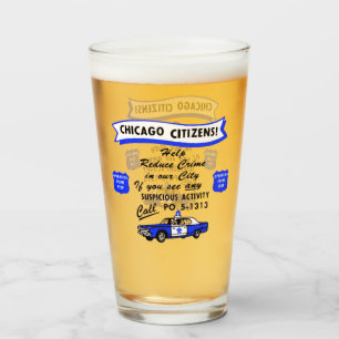 Vintage Polizeioperation in Chicago - Stopp Glas