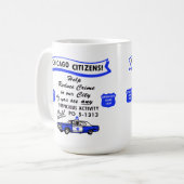 Vintage Polizeioperation in Chicago stoppt. Kaffeetasse (Vorderseite Links)