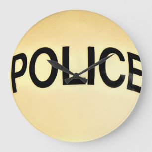 Vintage Polizeiwache im Freien Große Wanduhr