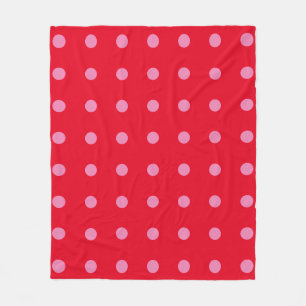 Vintage Polka Dots Rosa Retro Classic Fleecedecke