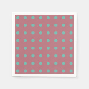 Vintage Polka Dots Rose Gold Color Retro Classic Serviette