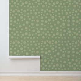 Vintage Polkdoten und weiche grün strukturiert Tapete