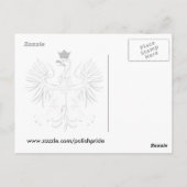 Vintage polnische Flagge Postkarte (Rückseite)