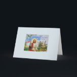 Vintage polnische Grußkarte zu Ostern Feiertagskarte<br><div class="desc">Retro / Vintage polnische Ostern Grußkarte. Jesus! Herr! Wesołego Alleluja! Frohe Ostern!</div>