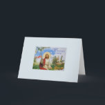 Vintage polnische Grußkarte zu Ostern Feiertagskarte<br><div class="desc">Retro / Vintage polnische Ostern Grußkarte. Jesus! Herr! Wesołego Alleluja! Frohe Ostern!</div>