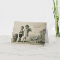 Vintage polnische Osterkarte