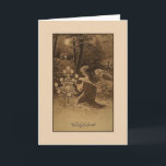 Vintage polnische Weihnachtskarte Feiertagskarte<br><div class="desc">Viktorianische / Vintage polnische Weihnachtsgrüßkarte. Schöner Engel,  der einen Weihnachtsbaum schmückt! Wesołych Świąt! Frohe Weihnachten!</div>