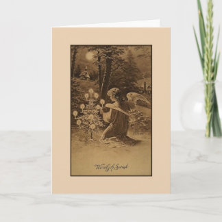 Vintage polnische Weihnachtskarte Feiertagskarte
