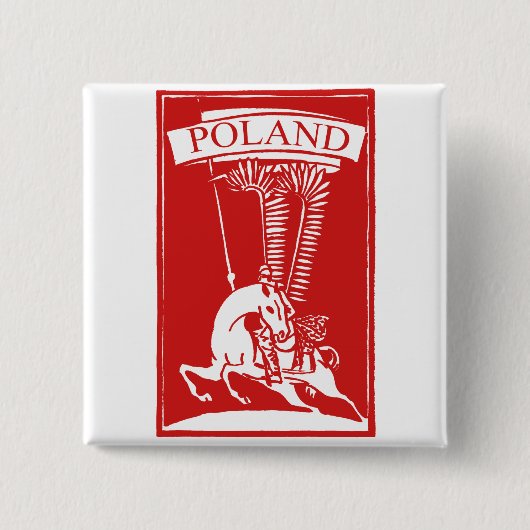Vintage Polnischer Flügelhusar Button (Vorderseite)