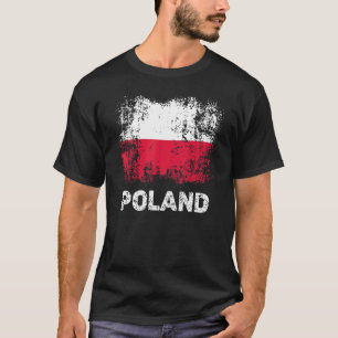 Vintage-Polnisches Fahne Patriotisches Polen Flagg T-Shirt