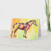 Vintage Polo Pony Art Card Karte (Vorderseite)