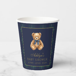 Vintage Polo Teddy Bear Baby Shower Paper Cups Pappbecher