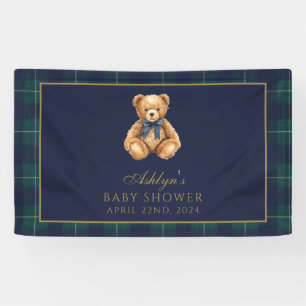Vintage-Polo-Teddybär-Baby-Shower- Banner