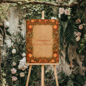 Vintage Pomegranate Art Nouveau Babydusche Einladung