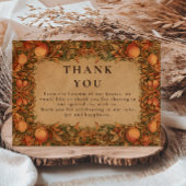 Vintage Pomegranate Art Nouveau Hochzeit Dankeskarte