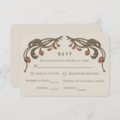 Vintage Pomegranate-RSVP-Karte RSVP Karte (Vorne/Hinten)