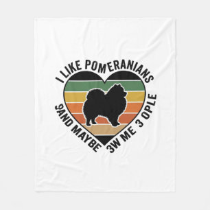 Vintage-Pomeranian-Herz-Zitat-Hunde-Liebhaber-Shir Fleecedecke