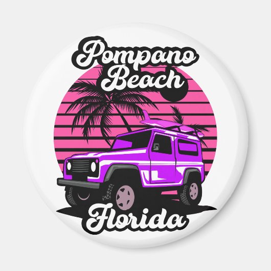 Vintage Pompano Beach Florida Magnet (Vorne)