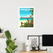 Vintage Pompano Beach Florida Poster (Heimbüro)