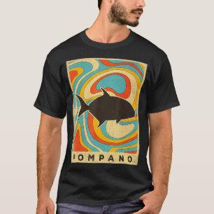 Vintage Pompano Fischliebhaber Tier Retro-Stil T-Shirt