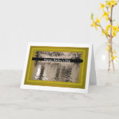 Vintage Pond Foto des Vaters Tageskarte Karte (Gelbe Blume)