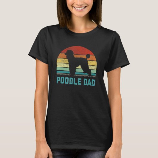 Vintage Poodle Dad  Dog T-Shirt (Vorderseite)